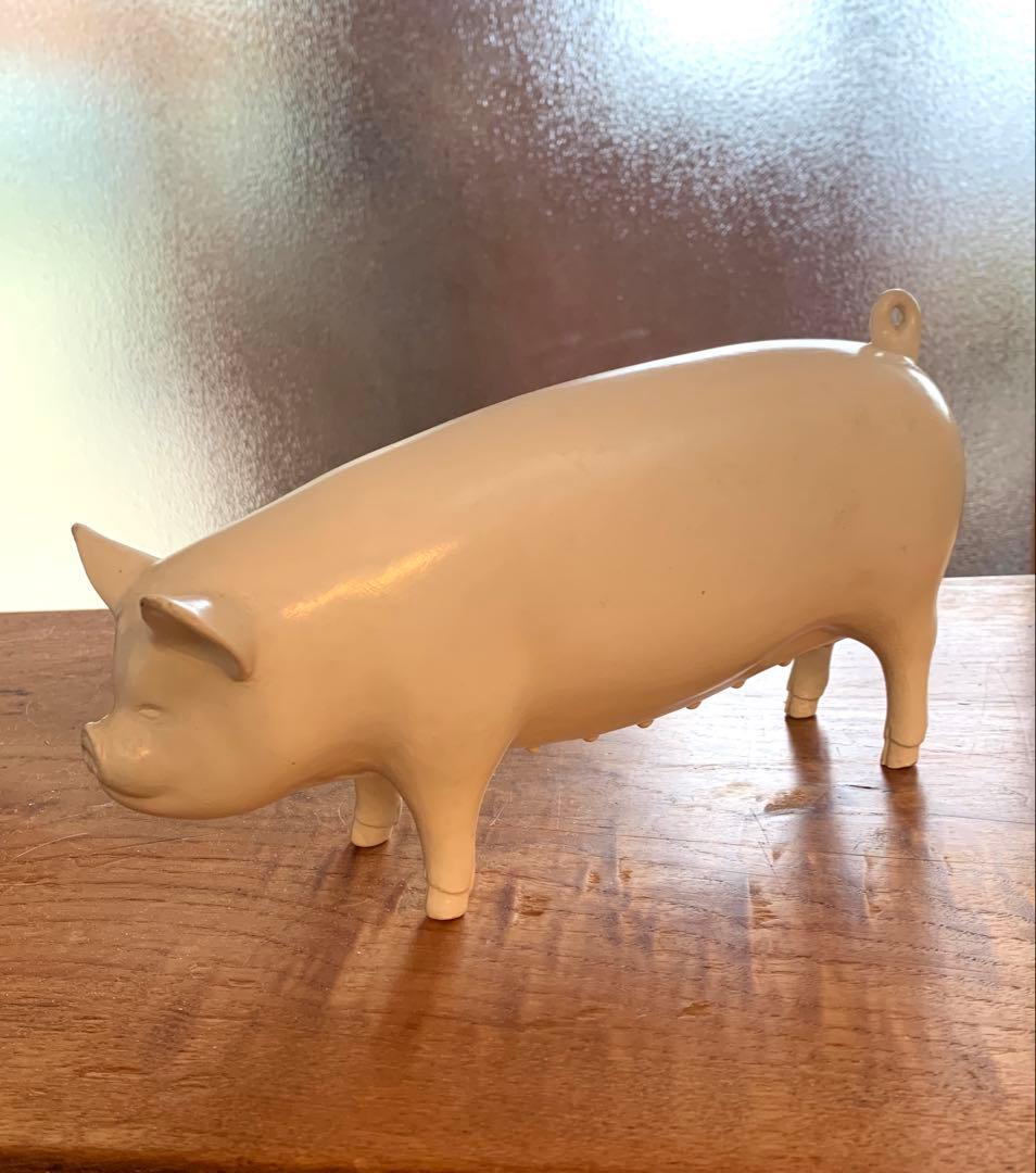 豚の陶器製フィギュリン　アンティーク蚤の市