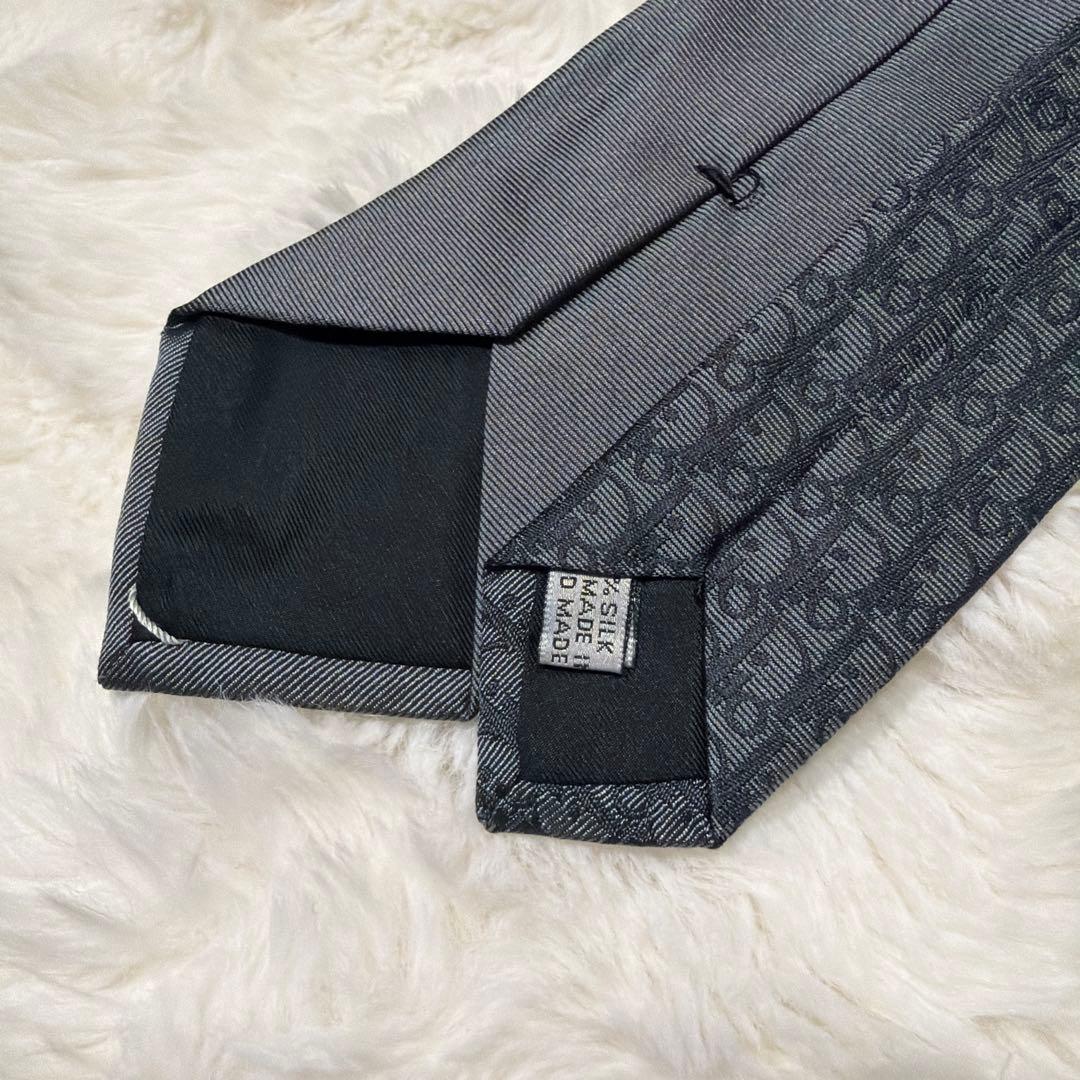 極美品 現行 Christian Dior トロッター オブリーク ネクタイ