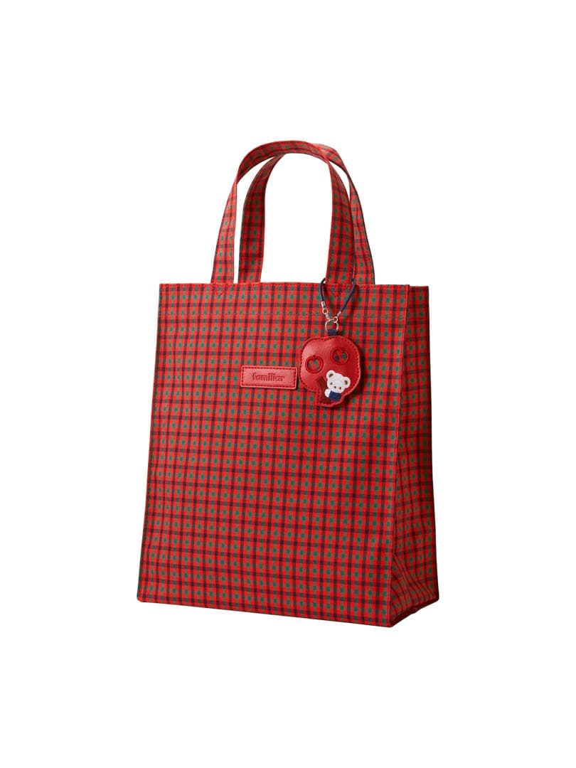 【匿名配送】ファミリア トートバッグ 大 ファミリアチェック 赤