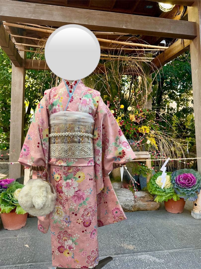 七五三用 花柄着物 フルセット