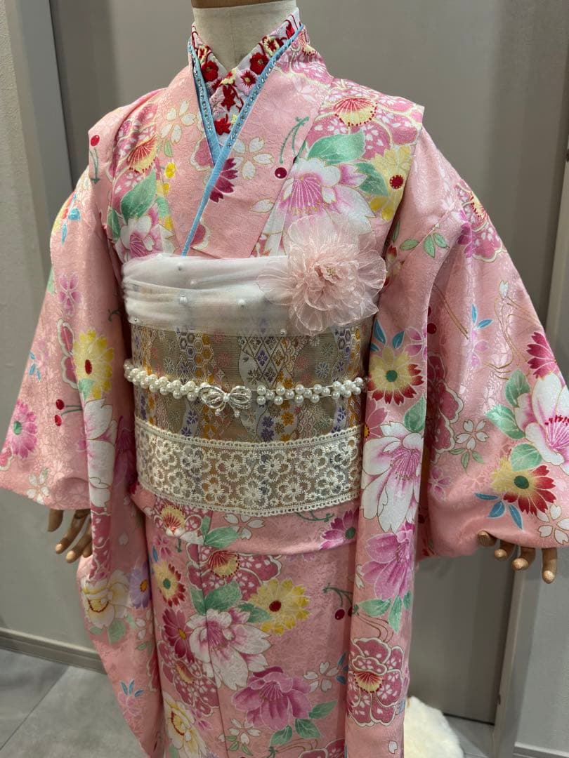 七五三用 花柄着物 フルセット