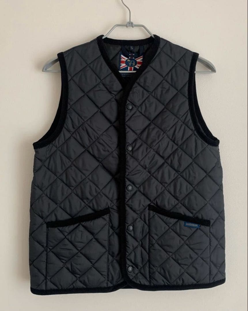 【未使用】LAVENHAM ラベンハム キルティングベスト　ブラック 38