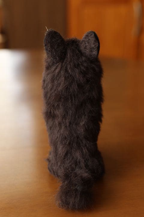 羊毛フェルト　ポメラニアン　ブラック