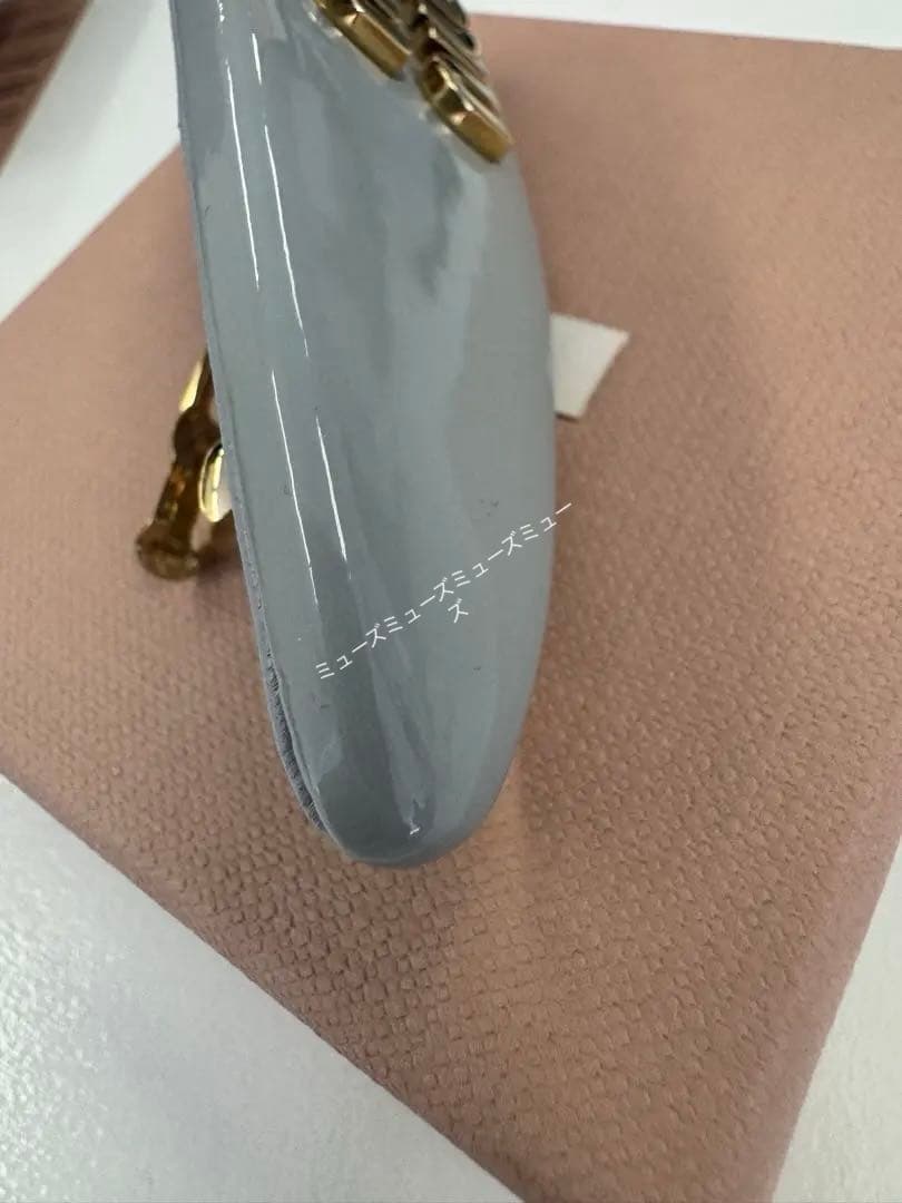 miu miu ヘアピン　バレッタ　グレー、くすみブルー　美品