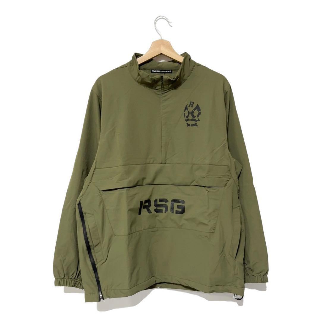 新品 ラッセルノ ゴルフ ハーフジップ プルオーバー ブルゾン カーキ L 5