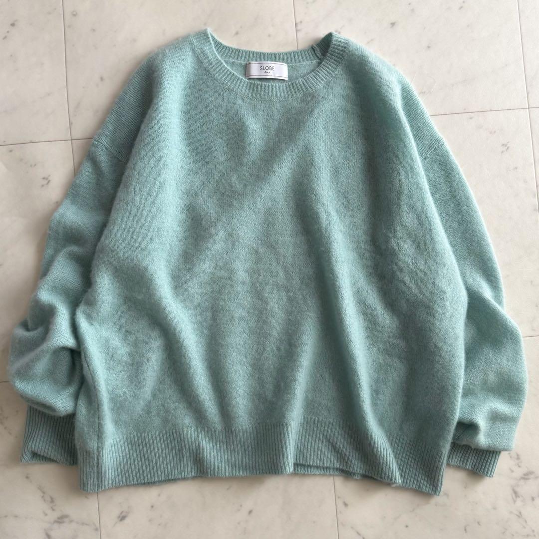 美品 スローブイエナ カシミヤ100% クルーネックニットプルオーバー