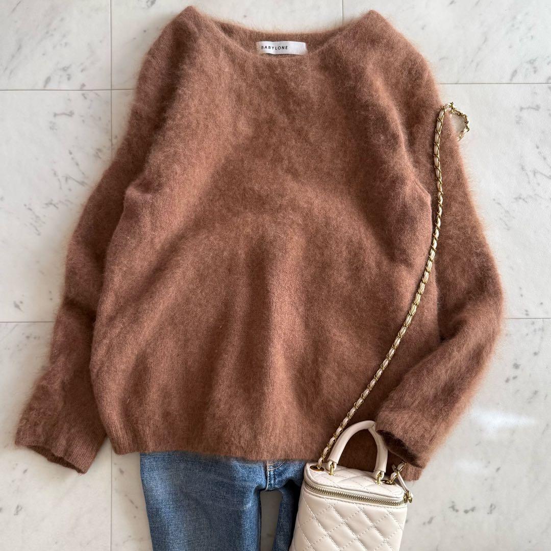 美品 スローブイエナ カシミヤ100% クルーネックニットプルオーバー