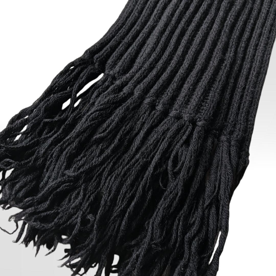 ディオールオム 06AW バイカラー　ロングマフラー グレー ブラック フリンジ