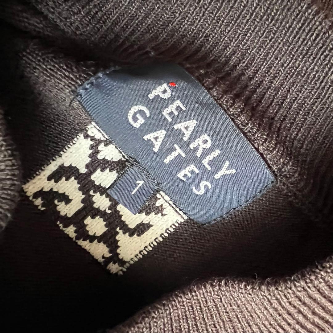 Pearlygates パーリーゲイツ　サイドロゴ　モックネック　ニット　ゴルフ