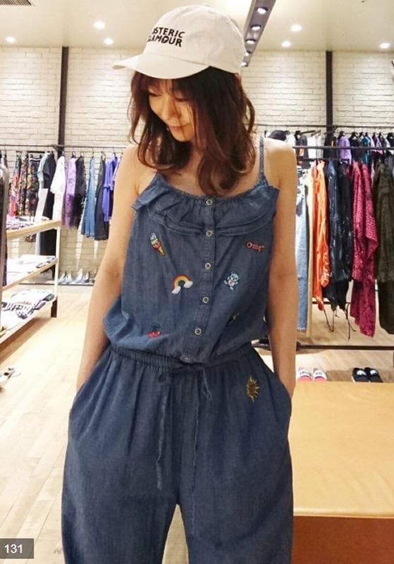 新品　ヒステリックグラマー　フリル＆刺繍 キャミオールインワン