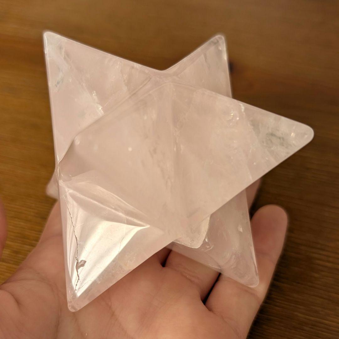 欠け、凹み有り　ローズクォーツマカバスター