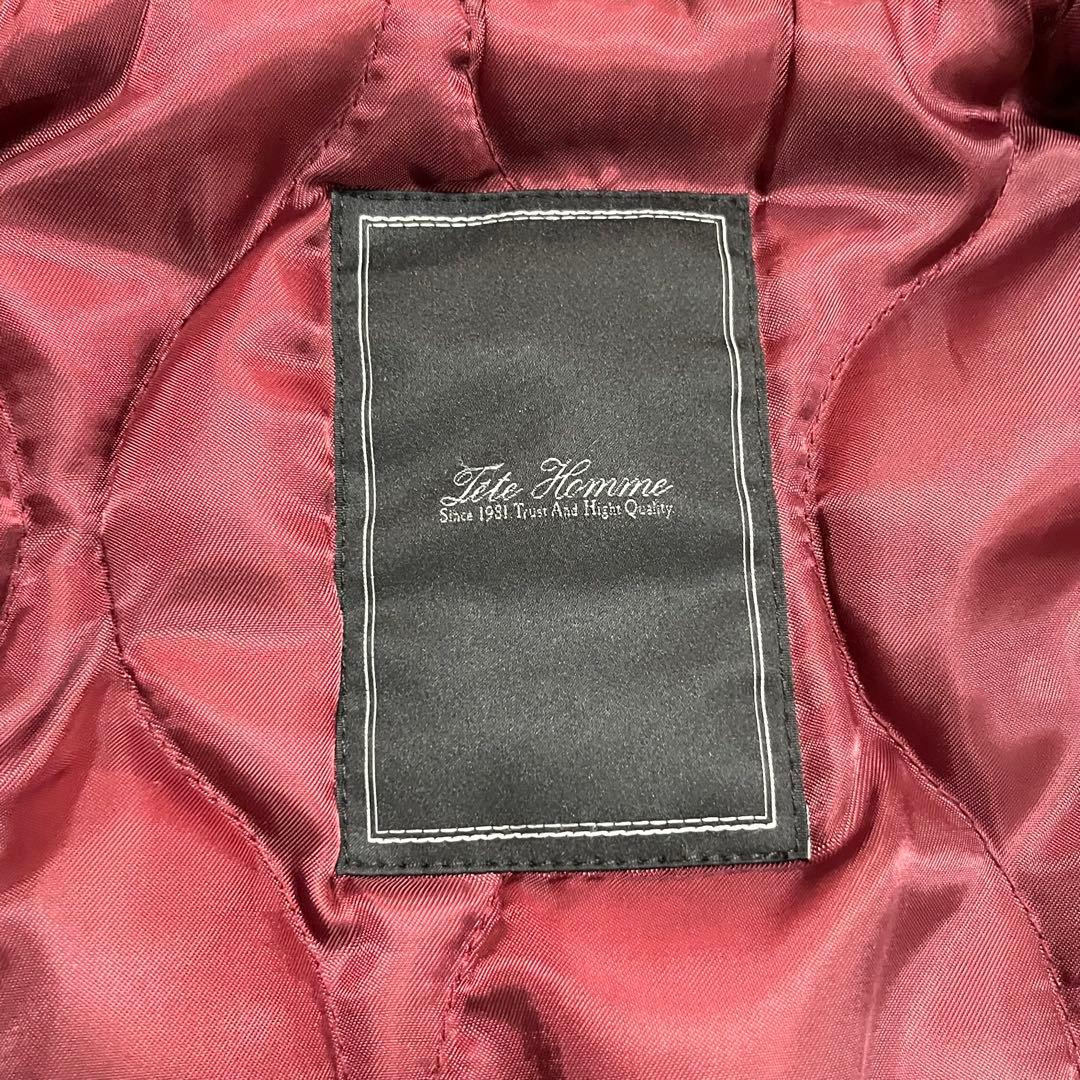 TETE HOMME テットオム 牛革レザージャケット シングルライダース 5