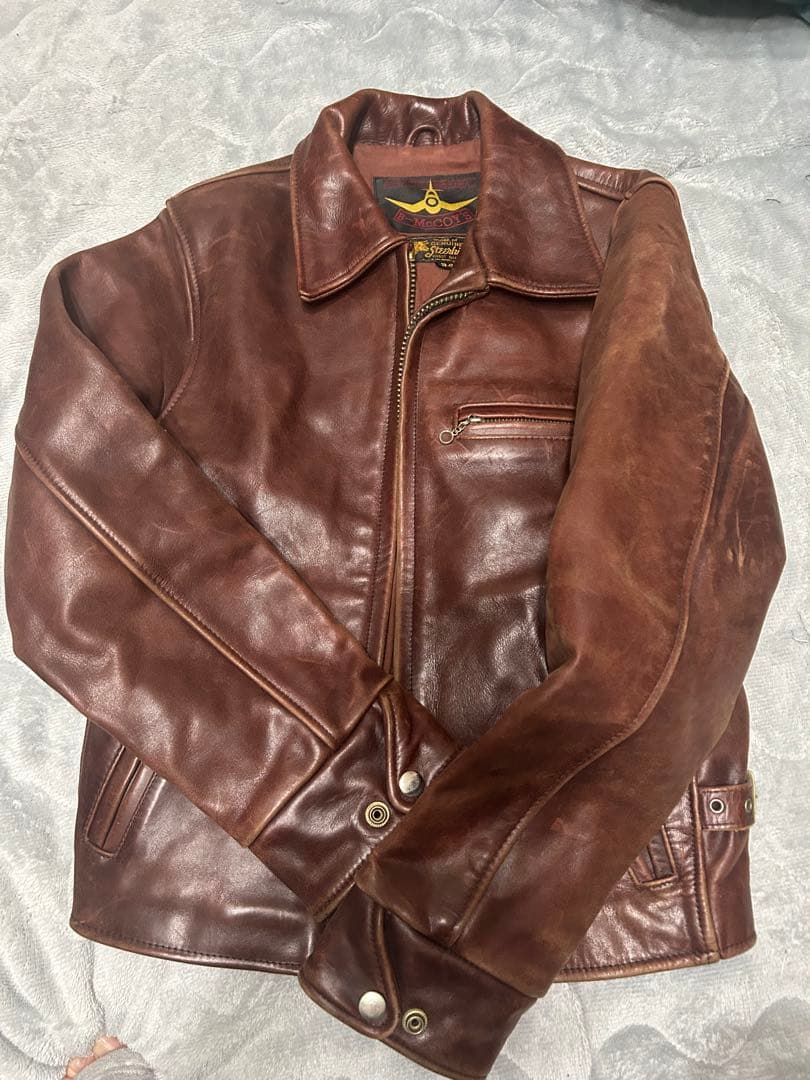 B-McCOY 本革ブラウンレザージャケット 34