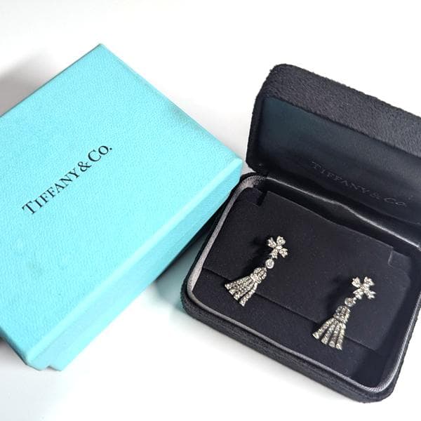 ティファニー Pt ダイヤ ピアス TIFFANY