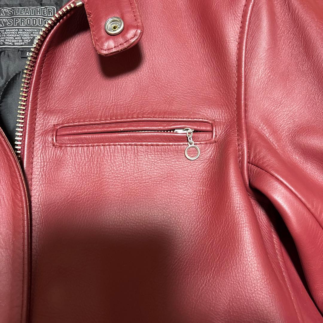 【牛革】KADOYA レザージャケット L ライダースジャケット 本革