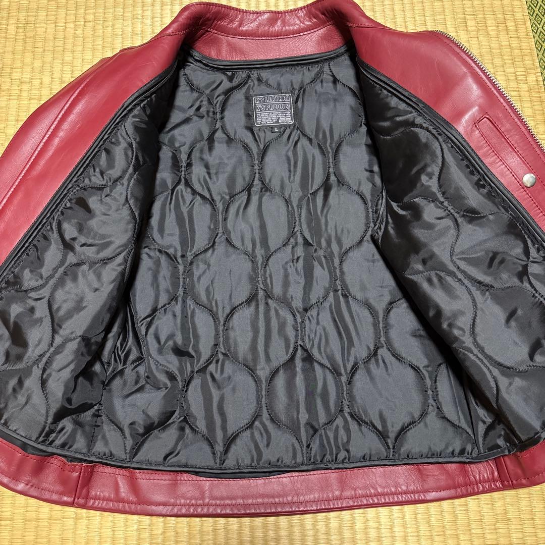 【牛革】KADOYA レザージャケット L ライダースジャケット 本革