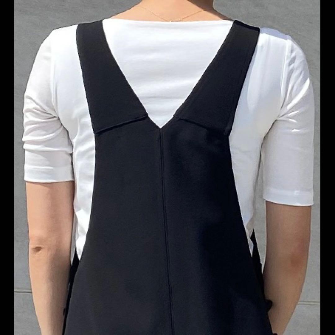 【タグ付き・未使用・完売商品！】JENNE 美シルエットサロペット 黒 Ｌ