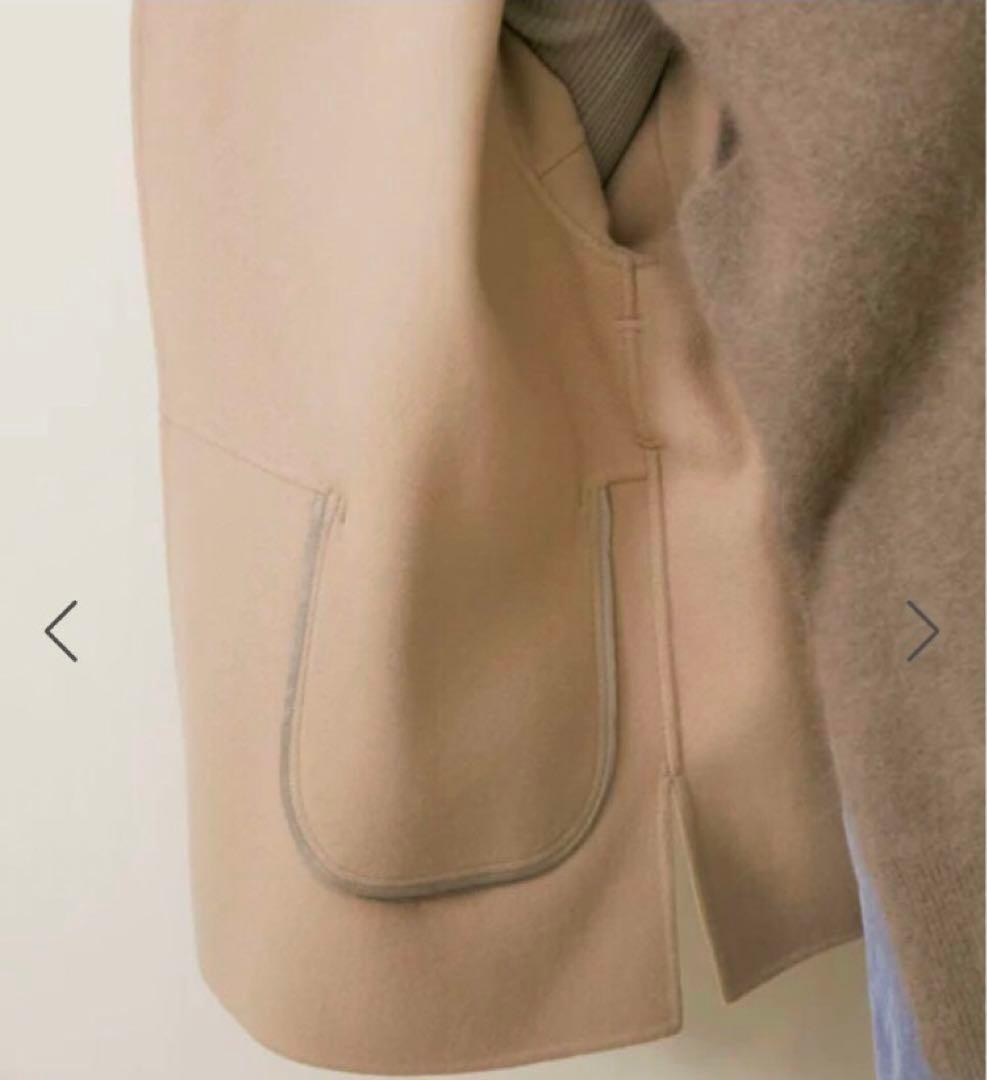 【ROPEロペ】リバーメルトンセーラーカラーショートフォルムコート