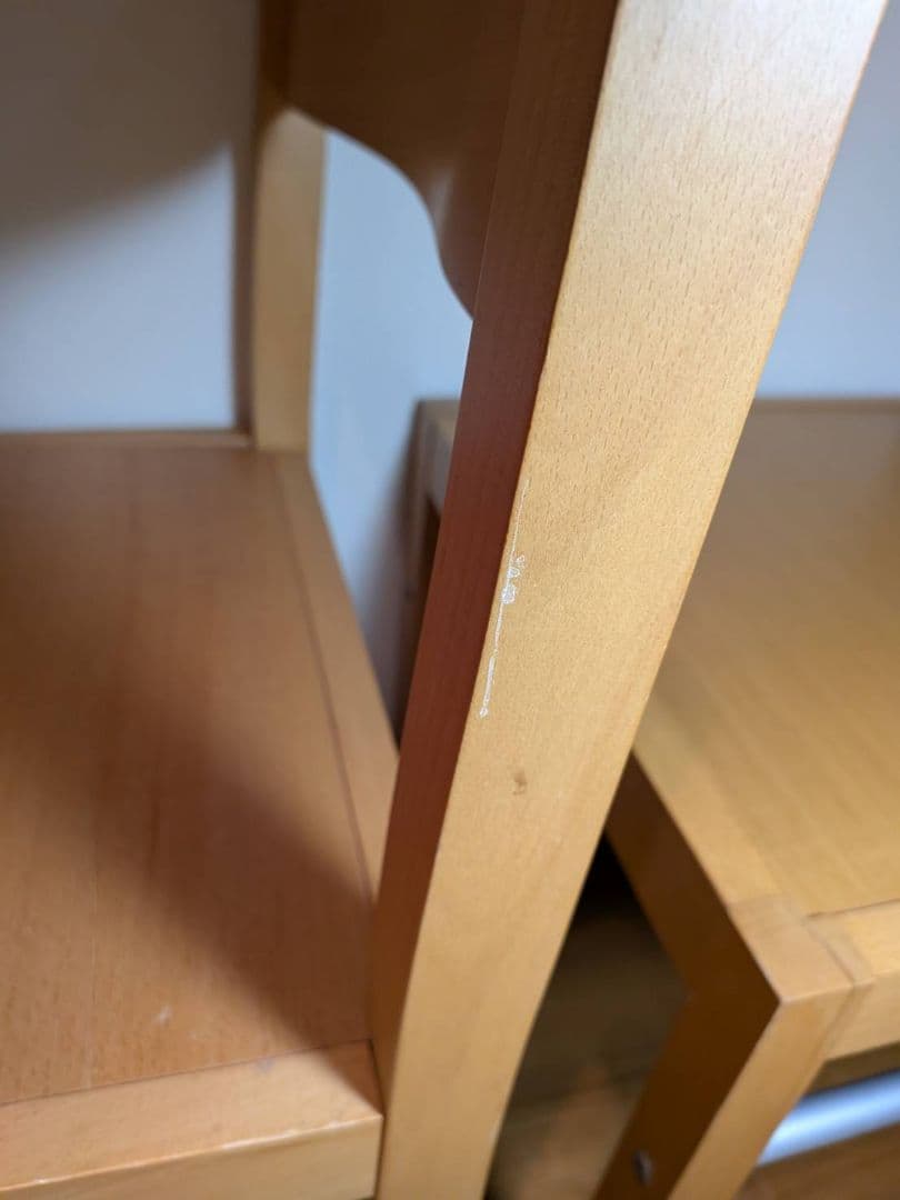 《送料込》無印 ダイニングチェア ブナ材 木製イス 廃盤品 2脚セット 椅子