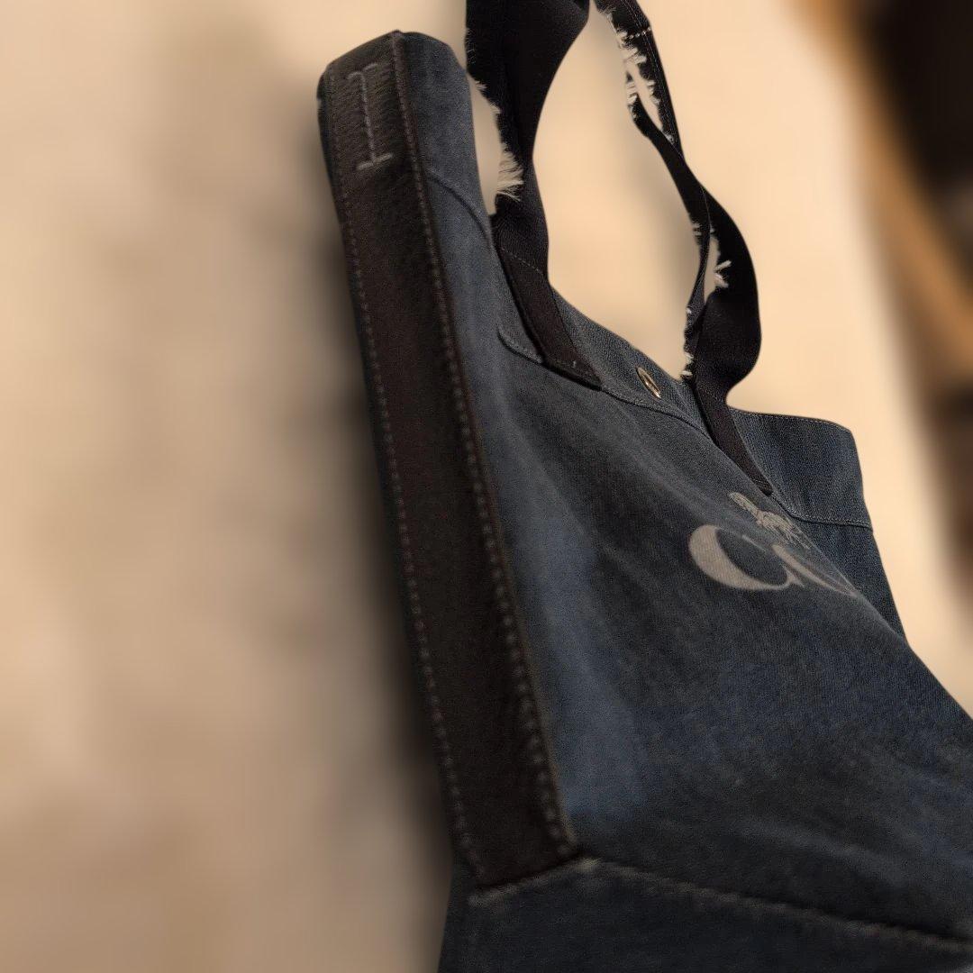 【桃太郎】COACH コーチ トートバッグ デカロゴ デニム インディゴ