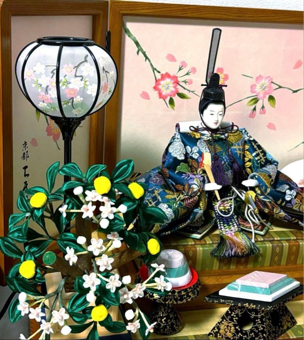 雛人形セット ひな祭り用 親王飾り 西陣織 特選