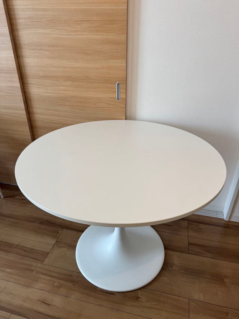 【引き取り限定】 IKEA 丸テーブル 白色 DOCKSTA（ドクスタ）
