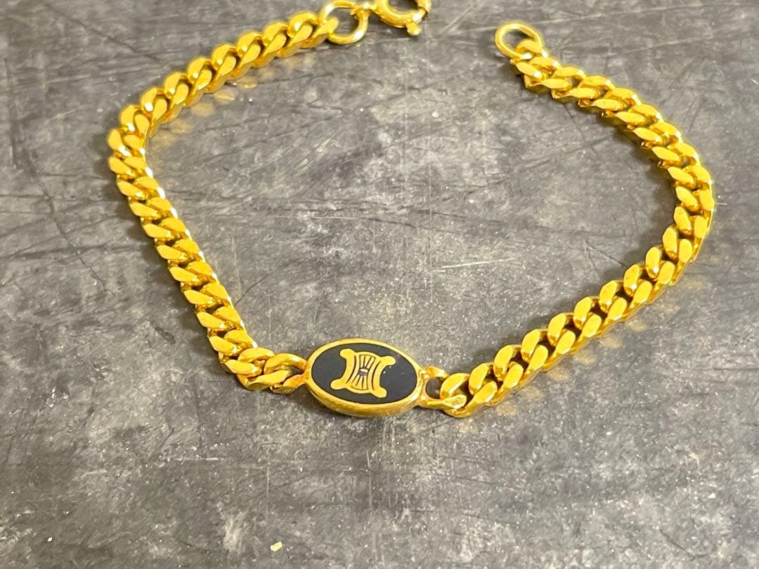 CELINE セリーヌ ブレスレット ゴールドカラー ヴィンテージ