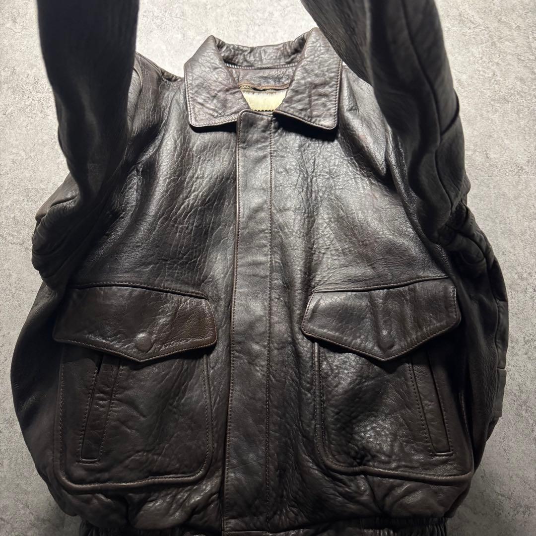 【90s vintage】フライトジャケット　L A-2 シープスキン　裏ボア