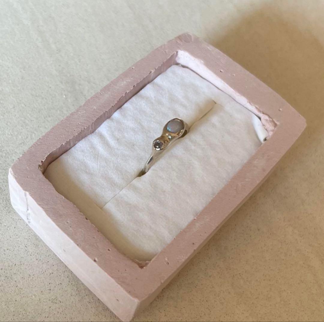 PLUIE プリュイ メモリアルリング オパール×アクアマリン