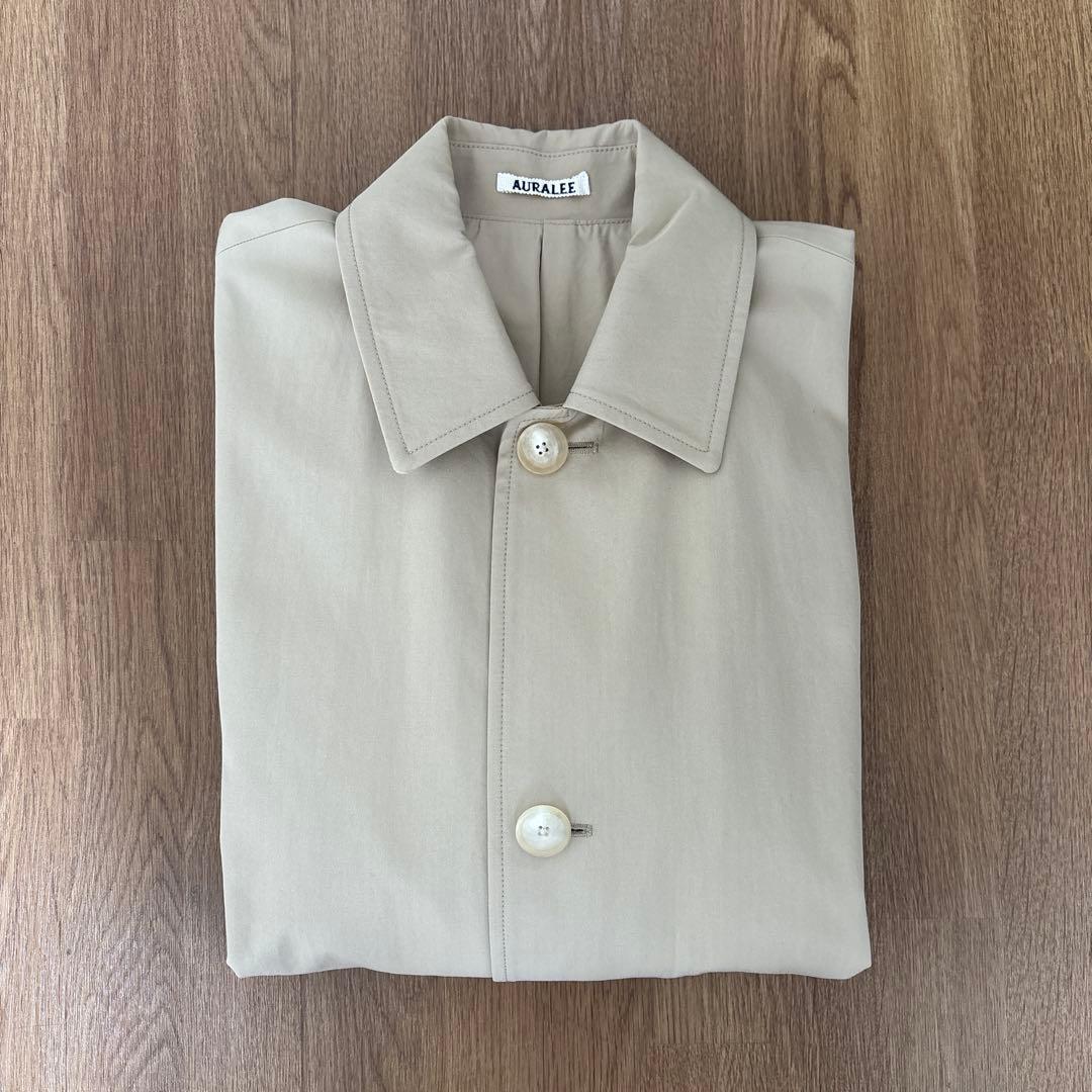 【AURALEE】23SS ステンカラーコート サイズ3 未使用に近い 美品！