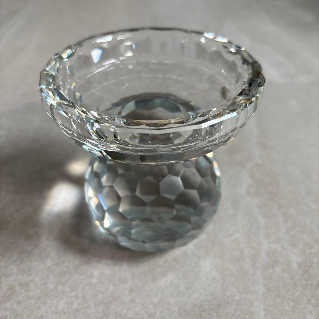 クリスタルガラス キャンドルホルダー