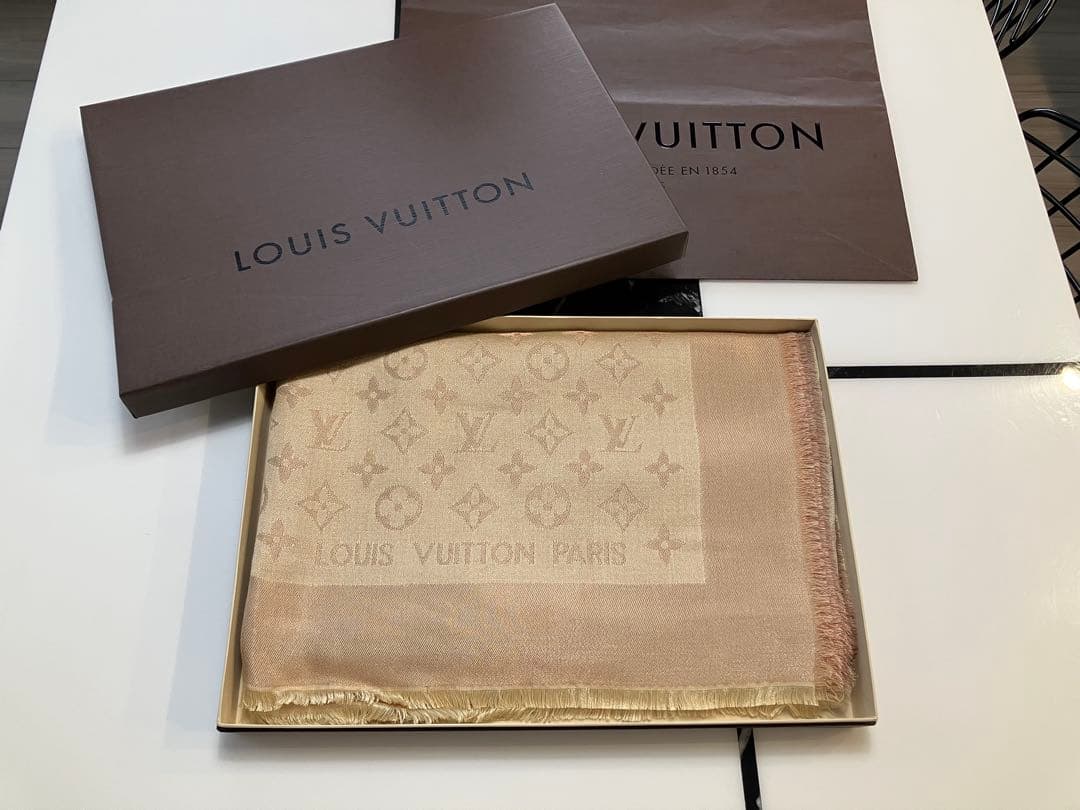 ★最終価格★【希少色極美品】ルイヴィトン　ショール　ストール　モノグラムシャイン