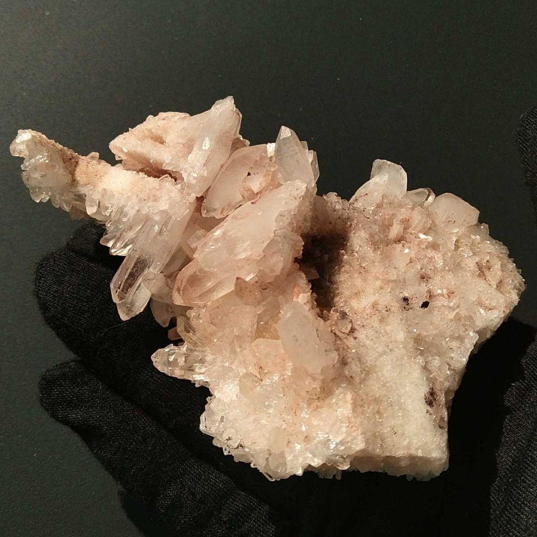 ②マニカラン水晶 クラスター 原石 ピンクマニカラン セルフヒールド