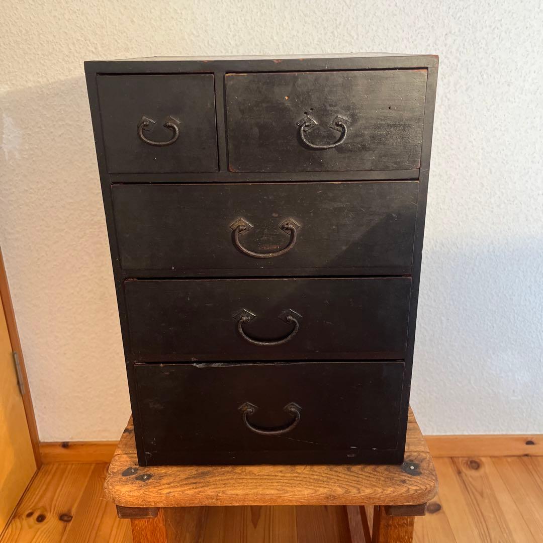 戦前期 アンティーク レトロ ヴィンテージ 時代箪笥 引き出し 小物入れ