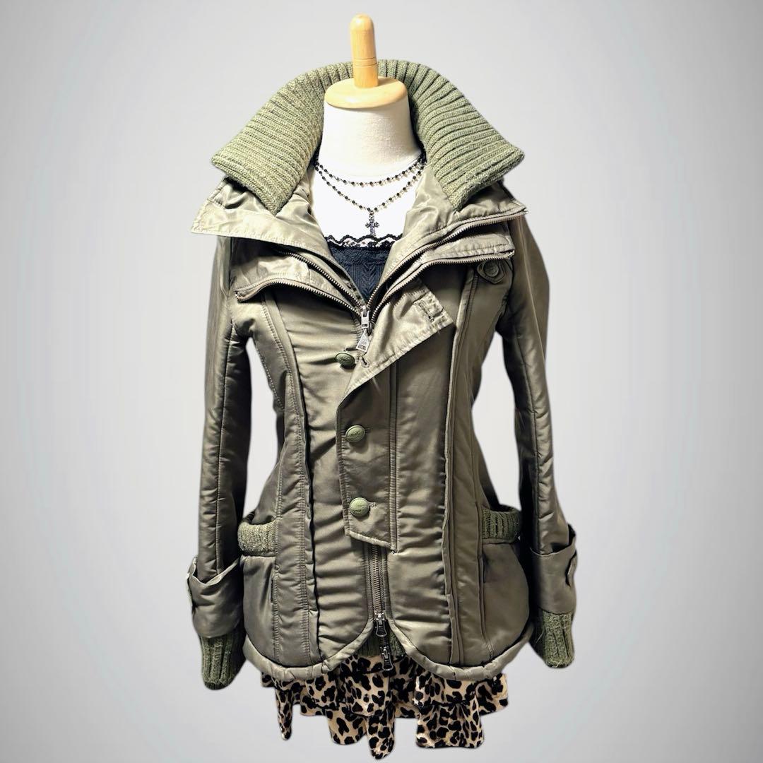 ミリタリージャケット フード ギミック カーキー Y2K 平成ギャル グランジ