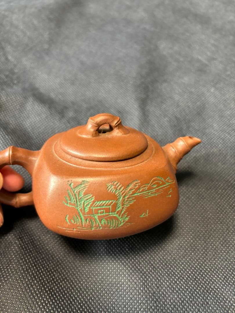 中国古美術品　急須　清香　紫砂茶器 「陳国良」在銘　手作り