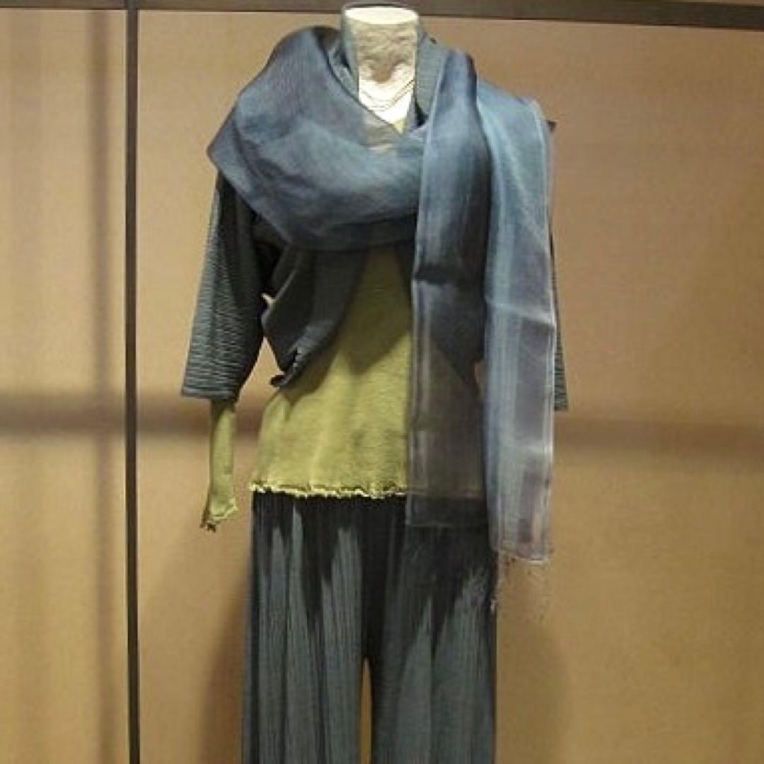 寺222 ヨーガンレール 三重織りスカーフ シルク 絹 2021年製