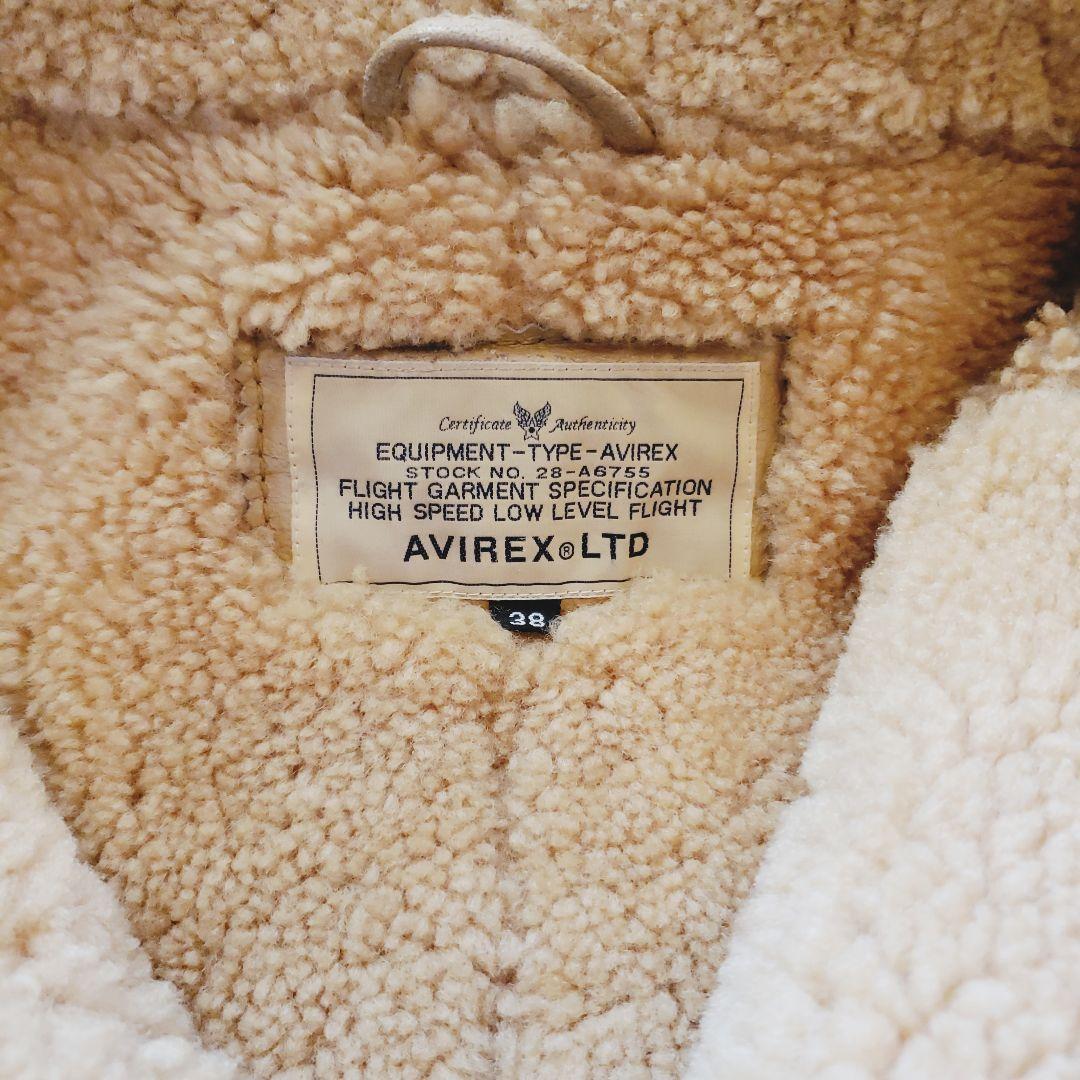 中古【AVIREX】アヴィレックス B-3フライトジャケット 38ムートン 大戦