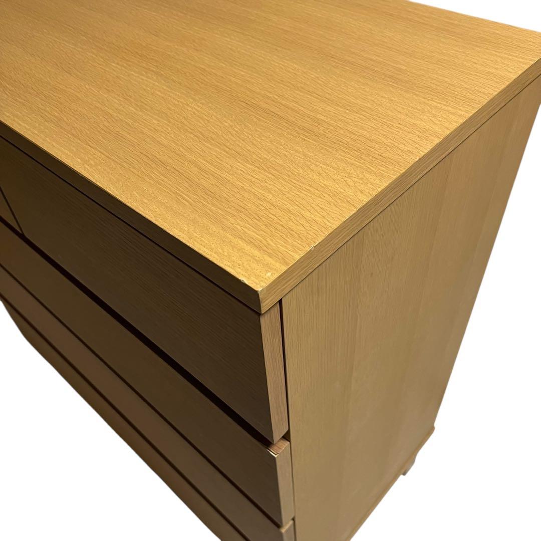 【美品】【廃盤品】タンス　チェスト　4段　オーク材 800×400×830