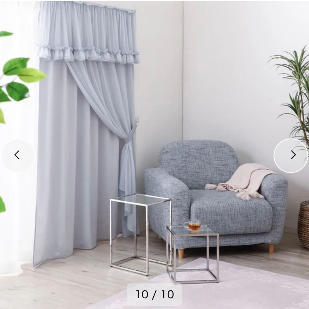 Francfranc フリルバランス ダブルカーテン 135×100cm