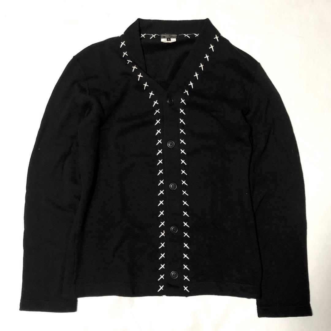 コムデギャルソン オムプリュス ステッチ カーディガン ブラック AD2012