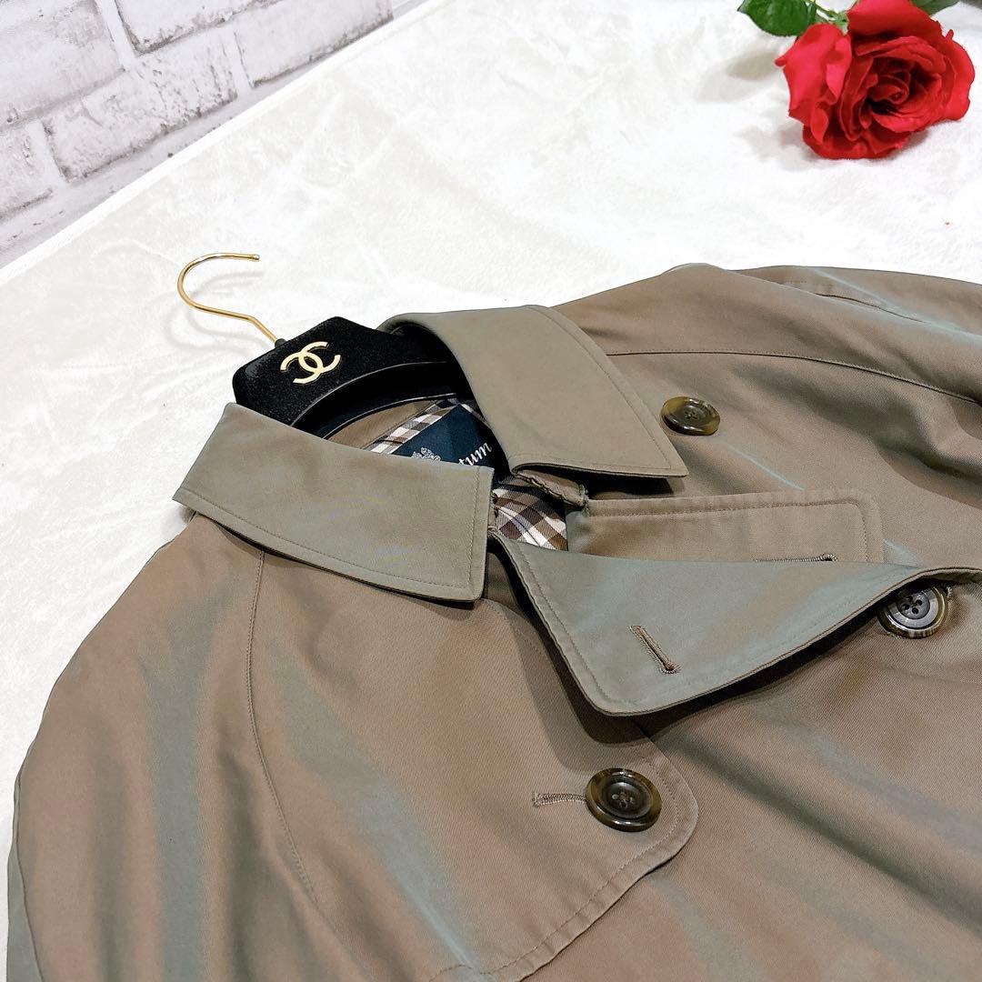 新品同様✨　アクアスキュータム　トレンチコート 玉虫色　メンズ　ロング　38