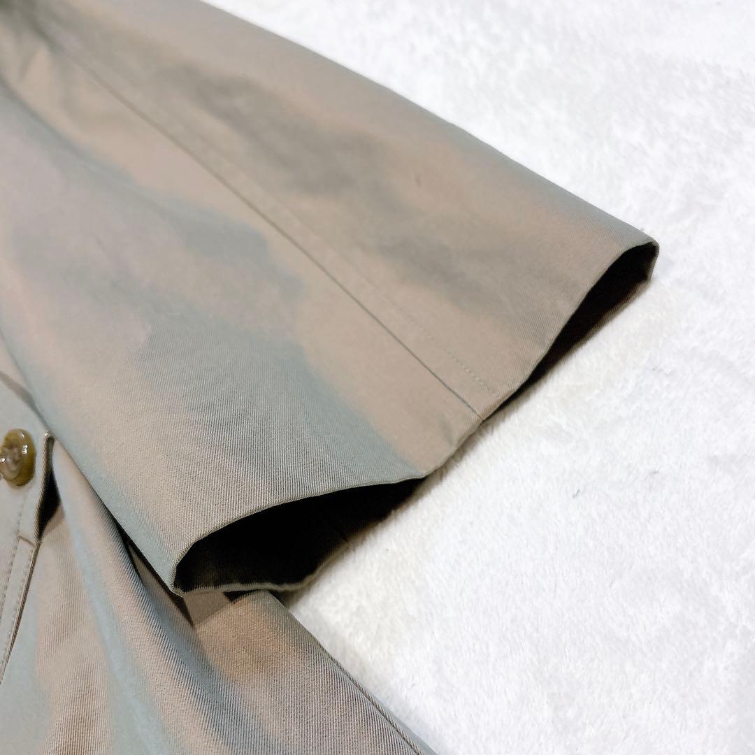 新品同様✨　アクアスキュータム　トレンチコート 玉虫色　メンズ　ロング　38