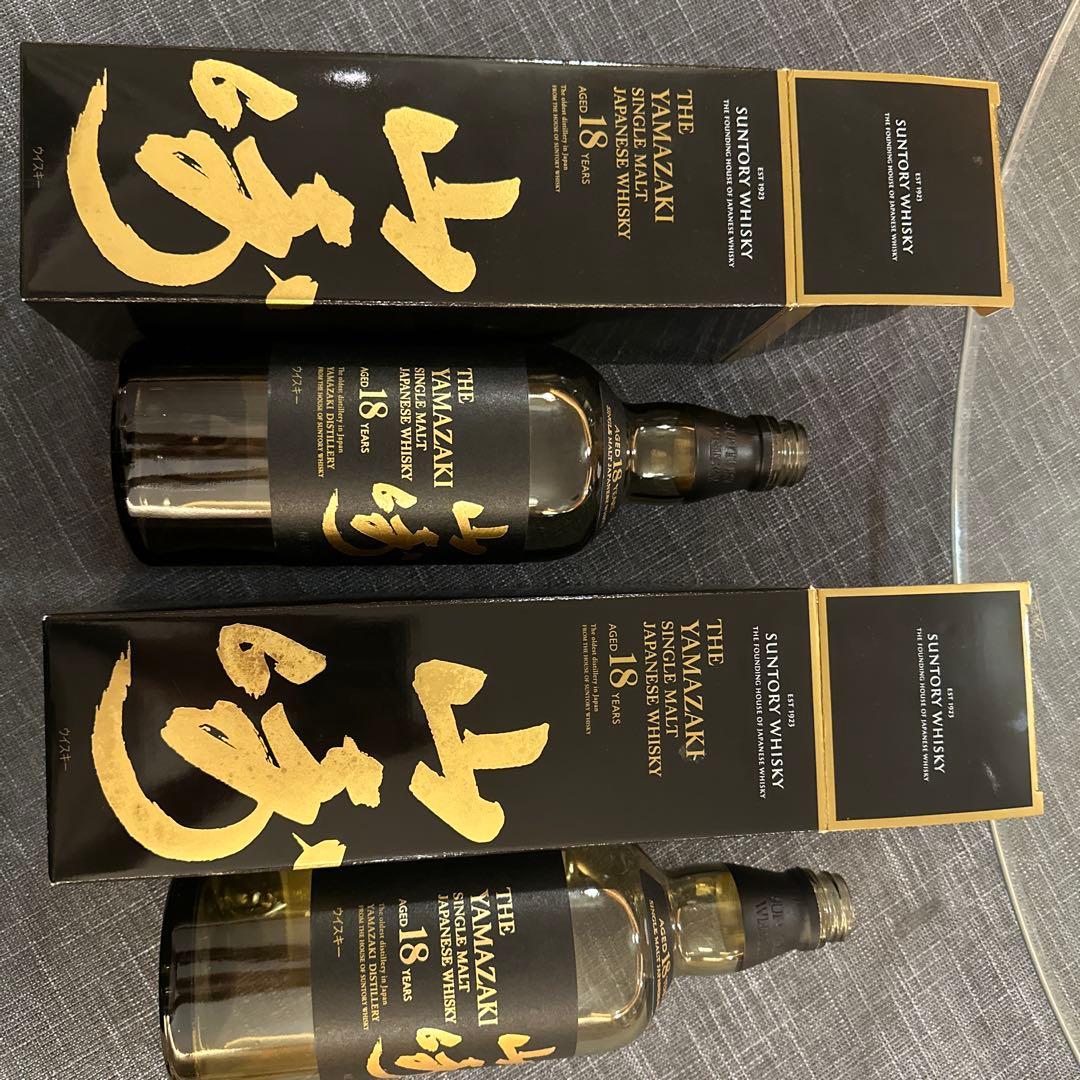 山崎 18年 シングルモルトウイスキー 700mlフタなし 空き瓶空き箱