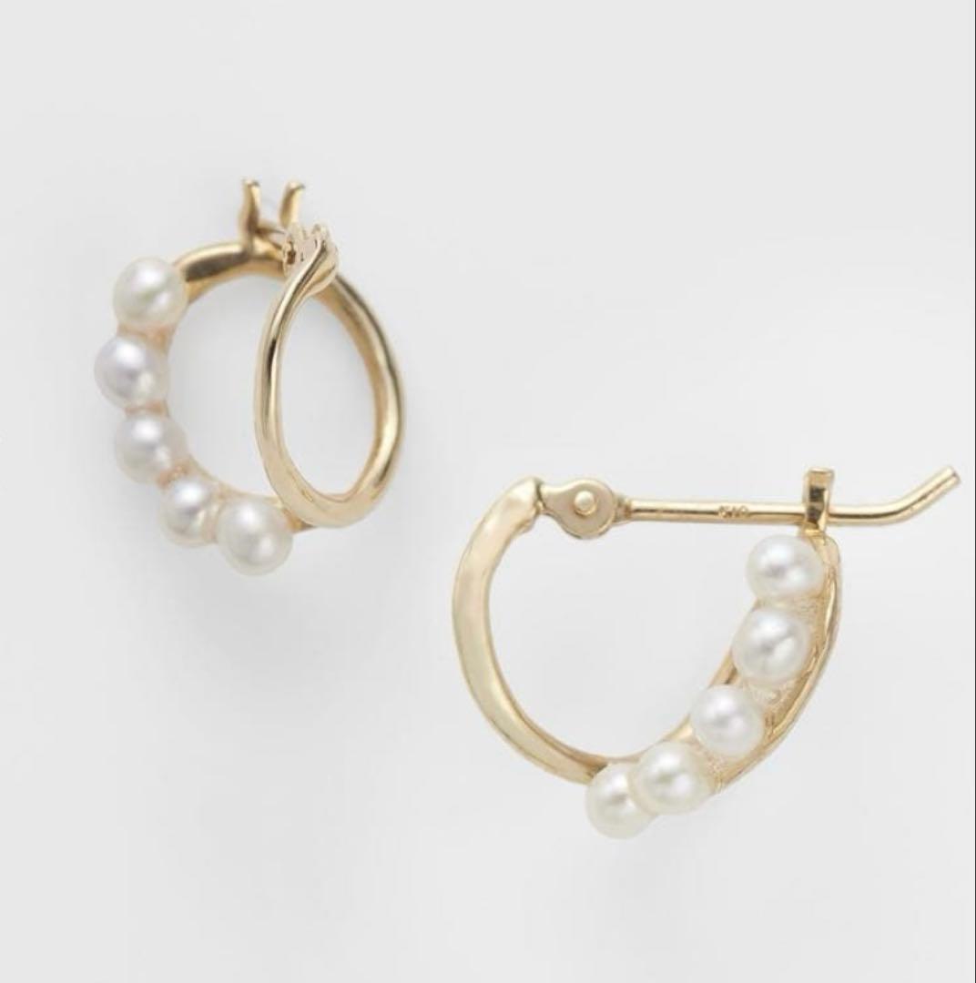 agete パールフープピアス