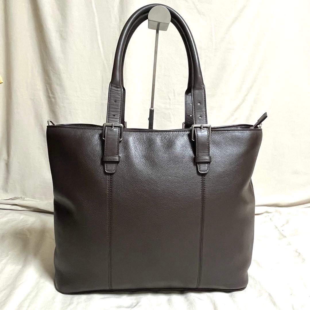 コールハーン　トライボロ トートバッグ　ビジネス　ショルダー　2wayシボ革