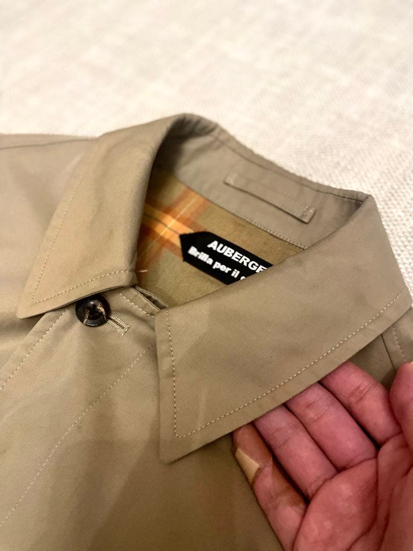 オーベルジュ×ブリッラ⭐️ステンカラーコート⭐️38⭐️ベージュ玉虫ソラーロ　完売品