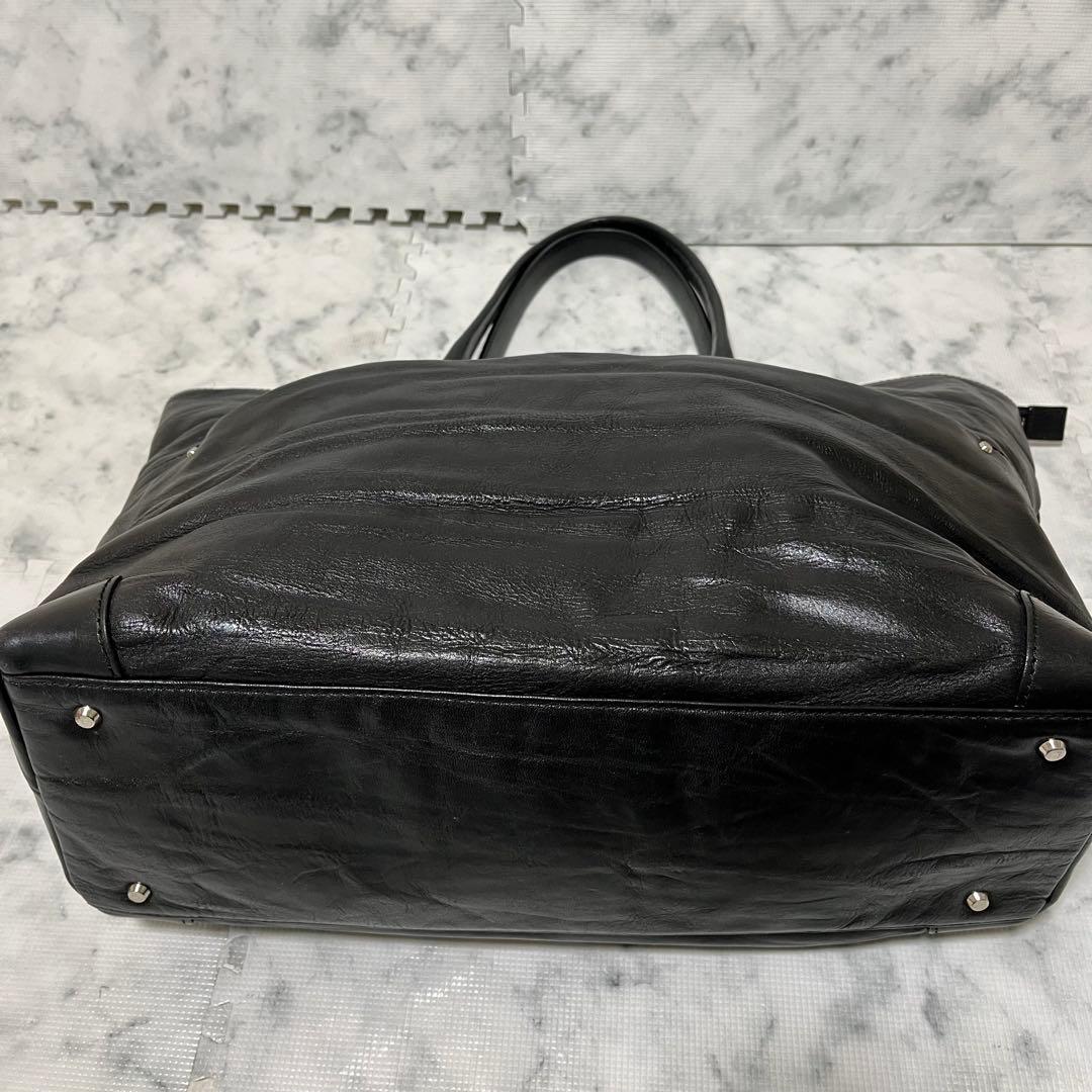 ultima TOKYO ウルティマトーキョー ブラックレザー トートバッグ