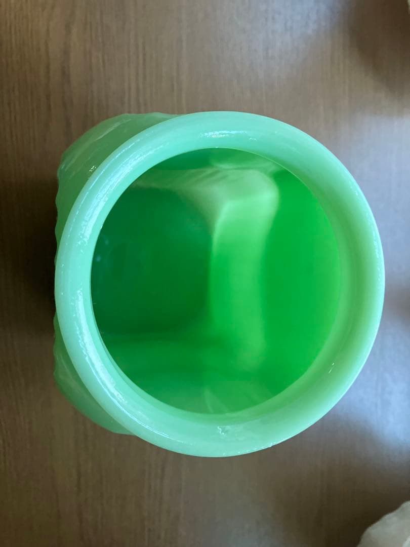 ジェダイグリーン　ミルクガラス コーヒーキャニスター