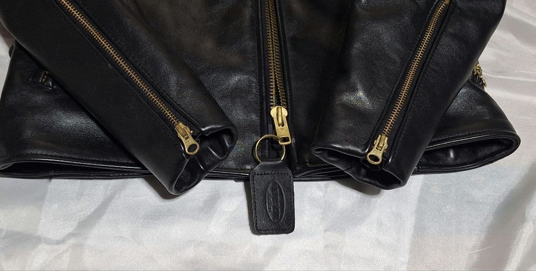 Vanson B ブラック レザーライダースジャケット 36